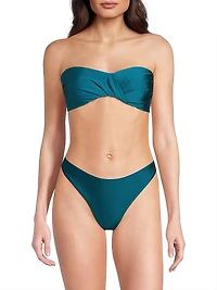 Soleil Gloss Twist Bandeau Top