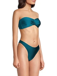 Soleil Gloss Twist Bandeau Top
