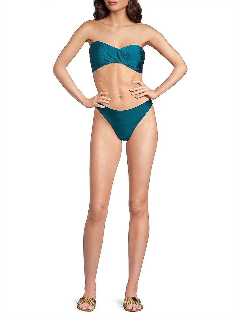 Soleil Gloss Twist Bandeau Top