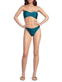 Soleil Gloss Twist Bandeau Top