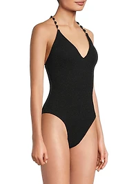 Cannes Beaded Strap One-Piece Swimsuit