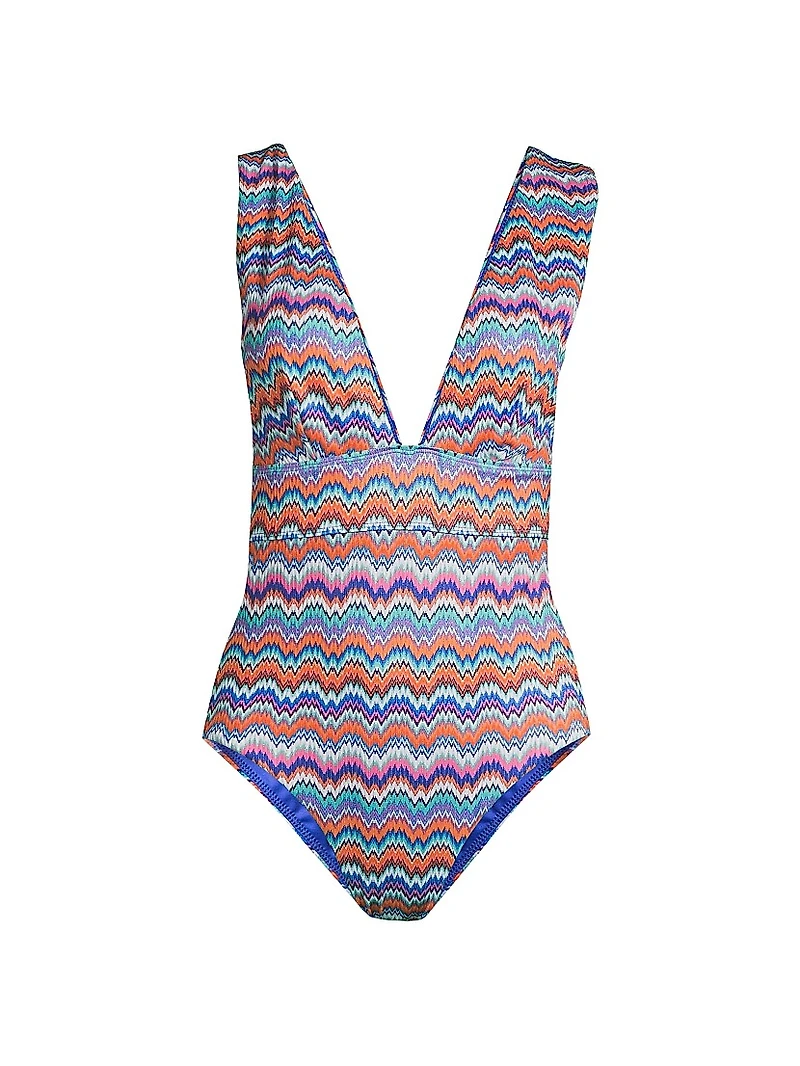 Ana Barcelona Chevron One-Piece Swimsuit