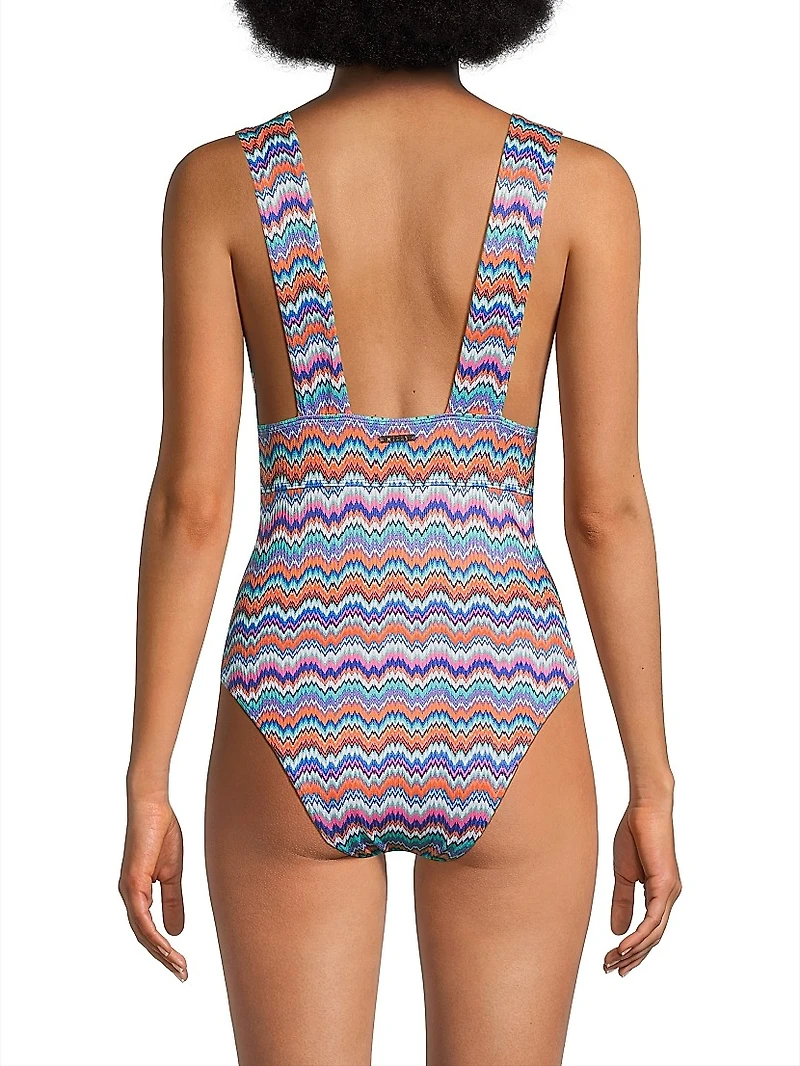Ana Barcelona Chevron One-Piece Swimsuit