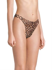 Niki Leopard O-Ring Bikini Bottom