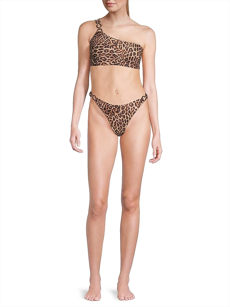 Niki Leopard O-Ring Bikini Bottom