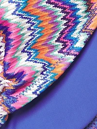 Barcelona Metallic Chevron Triangle Bikini Top