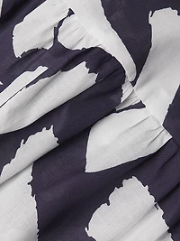 Olen Graphic Brushstroke Cotton Voile Dress