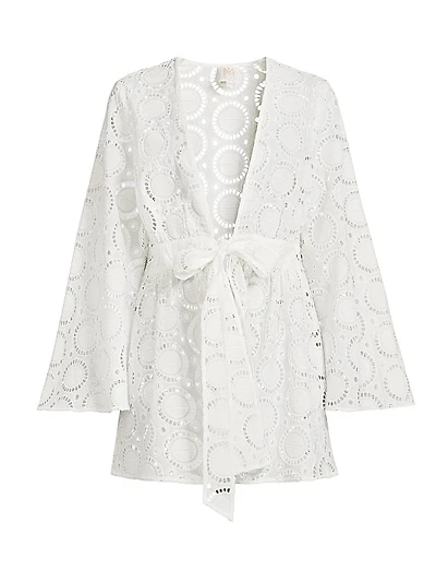 Jessie Eyelet Cotton Cover-Up Minidress