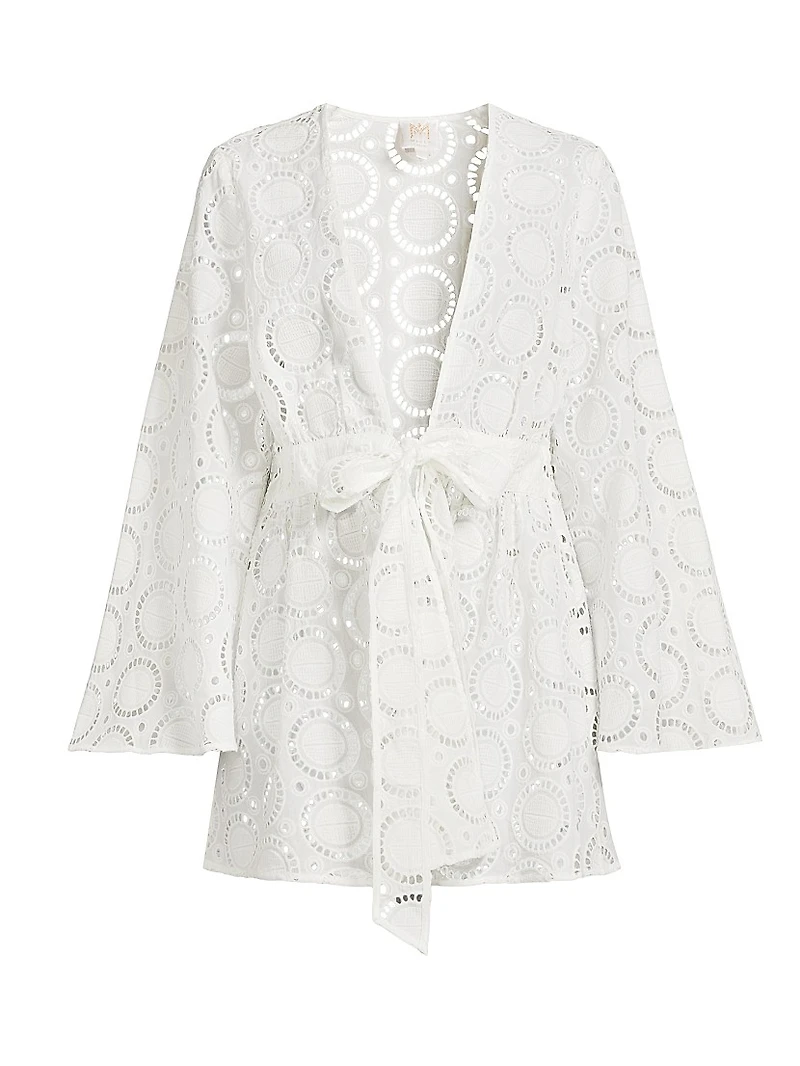 Jessie Eyelet Cotton Cover-Up Minidress