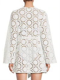Jessie Eyelet Cotton Cover-Up Minidress