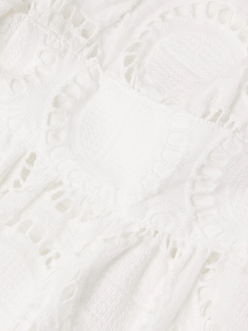 Jessie Eyelet Cotton Cover-Up Minidress