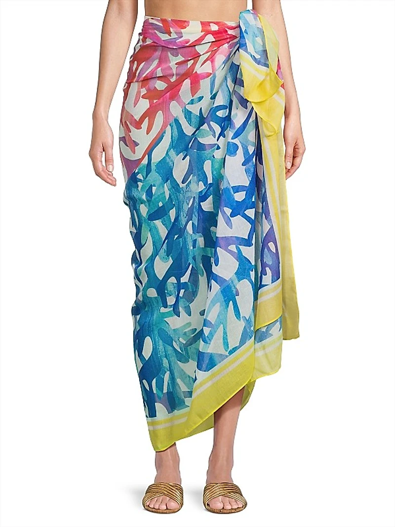 Abstract-Print Sarong