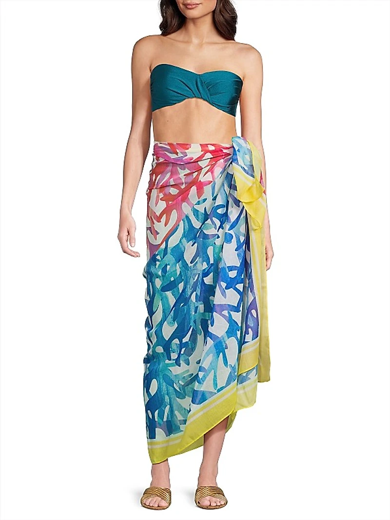 Abstract-Print Sarong