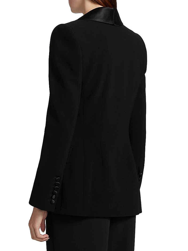 Satin Shawl Lapel Blazer