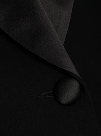 Satin Shawl Lapel Blazer