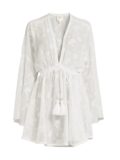 Olympia Jacquard Swim Cover-Up Minidress