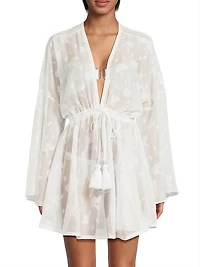 Olympia Jacquard Swim Cover-Up Minidress