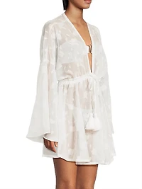 Olympia Jacquard Swim Cover-Up Minidress