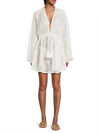 Olympia Jacquard Swim Cover-Up Minidress