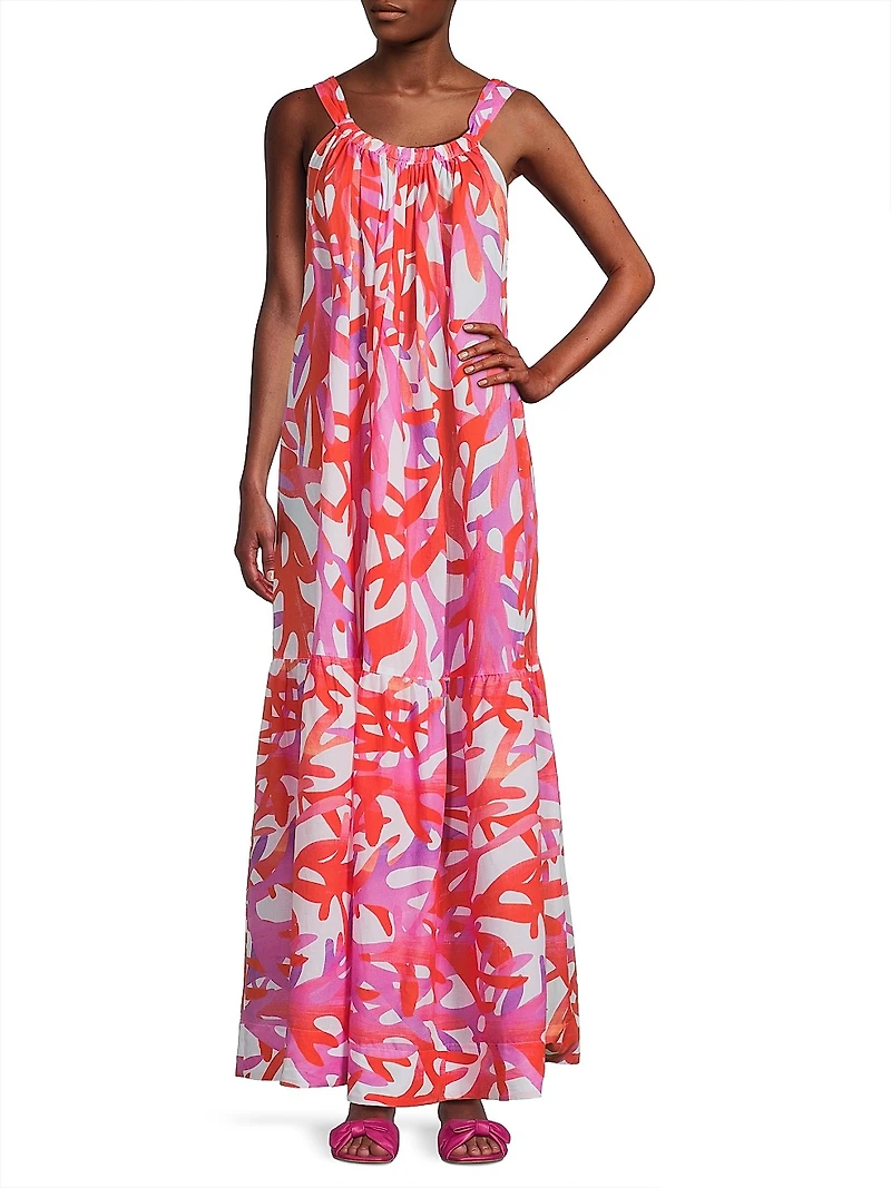 Under The Sea Halter Cover-Up Maxi Dress