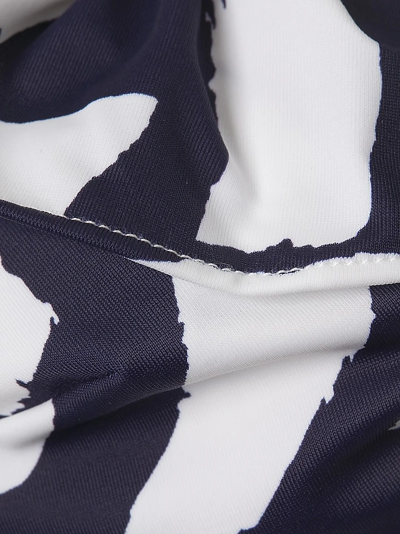 Brushstroke Ruffled Bikini Top