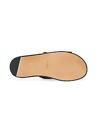 Erik Buckle-Accented Leather Sandals