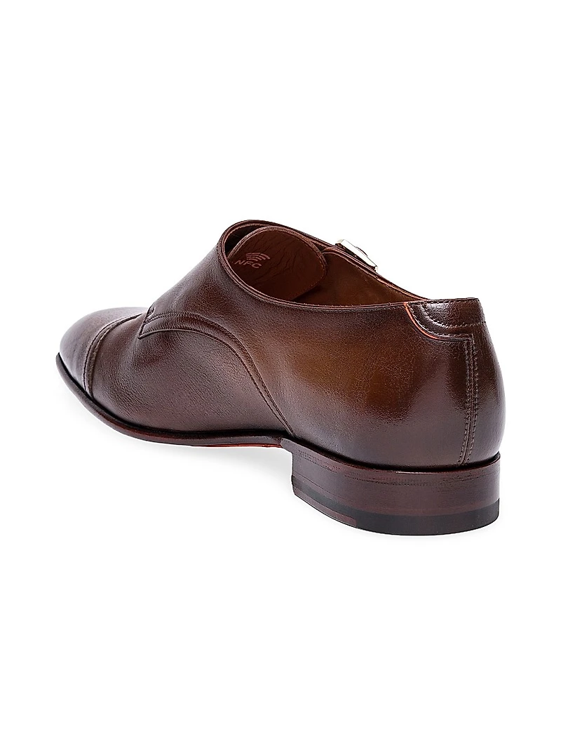 Adrian Monk-Strap Leather Dress Shoes