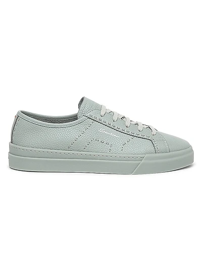 Double Buckle Zoom Leather Low-Top Sneakers