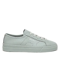 Double Buckle Zoom Leather Low-Top Sneakers