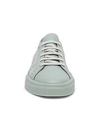 Double Buckle Zoom Leather Low-Top Sneakers
