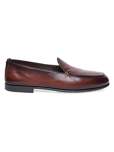 Vibe Burnished Leather Loafers
