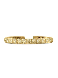 Pyramid Bangle Bracelet in 18K Yellow Gold