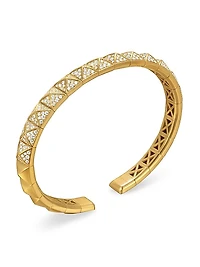 Pyramid Bangle Bracelet in 18K Yellow Gold