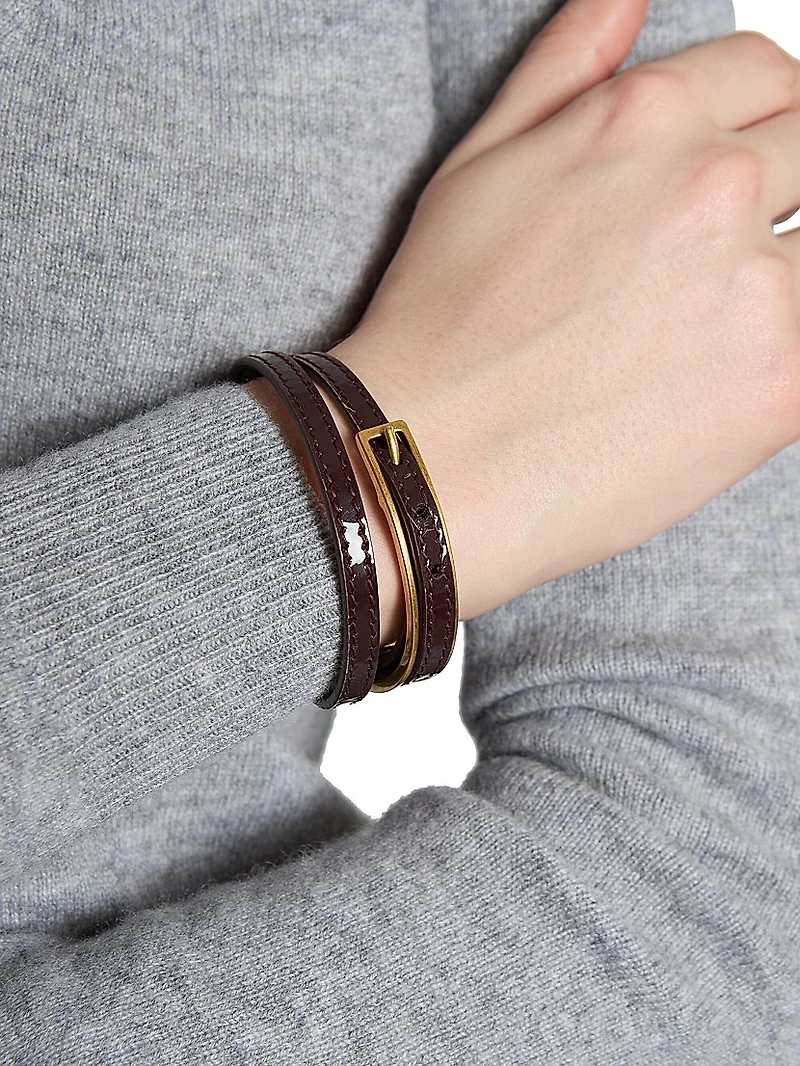 Cassandre Buckle Bracelet Leather