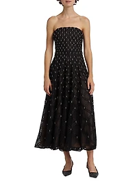 Xolani Embellished Strapless Midi-Dress