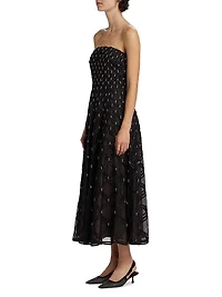 Xolani Embellished Strapless Midi-Dress