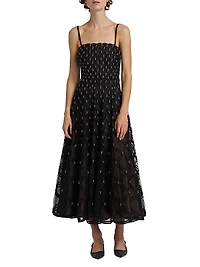 Xolani Embellished Strapless Midi-Dress