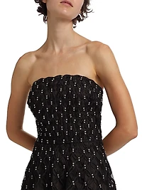 Xolani Embellished Strapless Midi-Dress