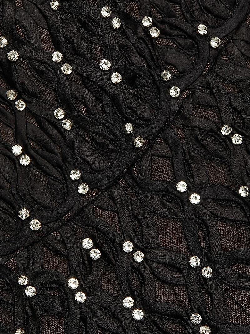Xolani Embellished Strapless Midi-Dress