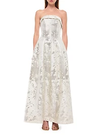 Octavia Floral Strapless Gown