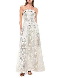 Octavia Floral Strapless Gown