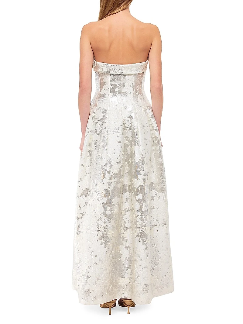 Octavia Floral Strapless Gown