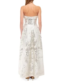 Octavia Floral Strapless Gown