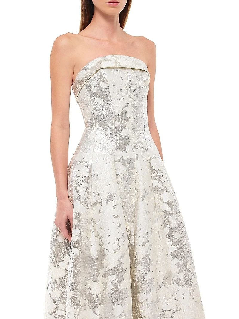 Octavia Floral Strapless Gown