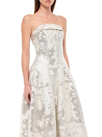 Octavia Floral Strapless Gown