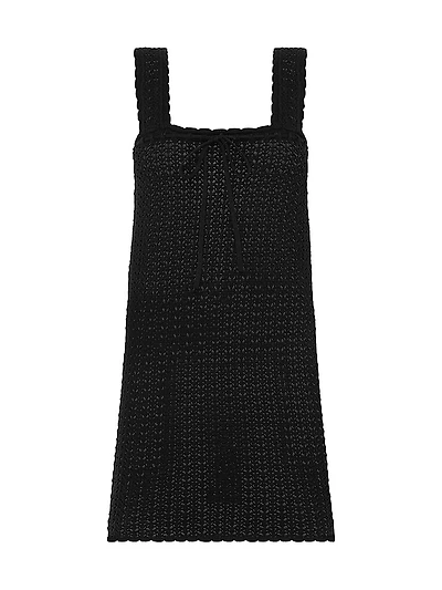Pointelle Scalloped Minidress