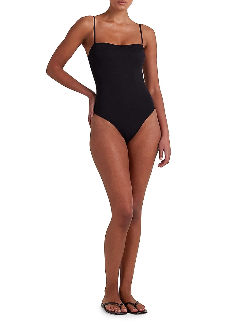 Memoir Embroidered One-Piece Swimsuit