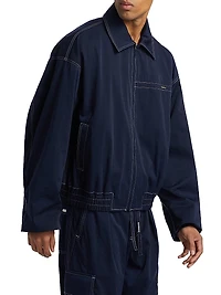 Tech Cotton Twill Bomber Jacket