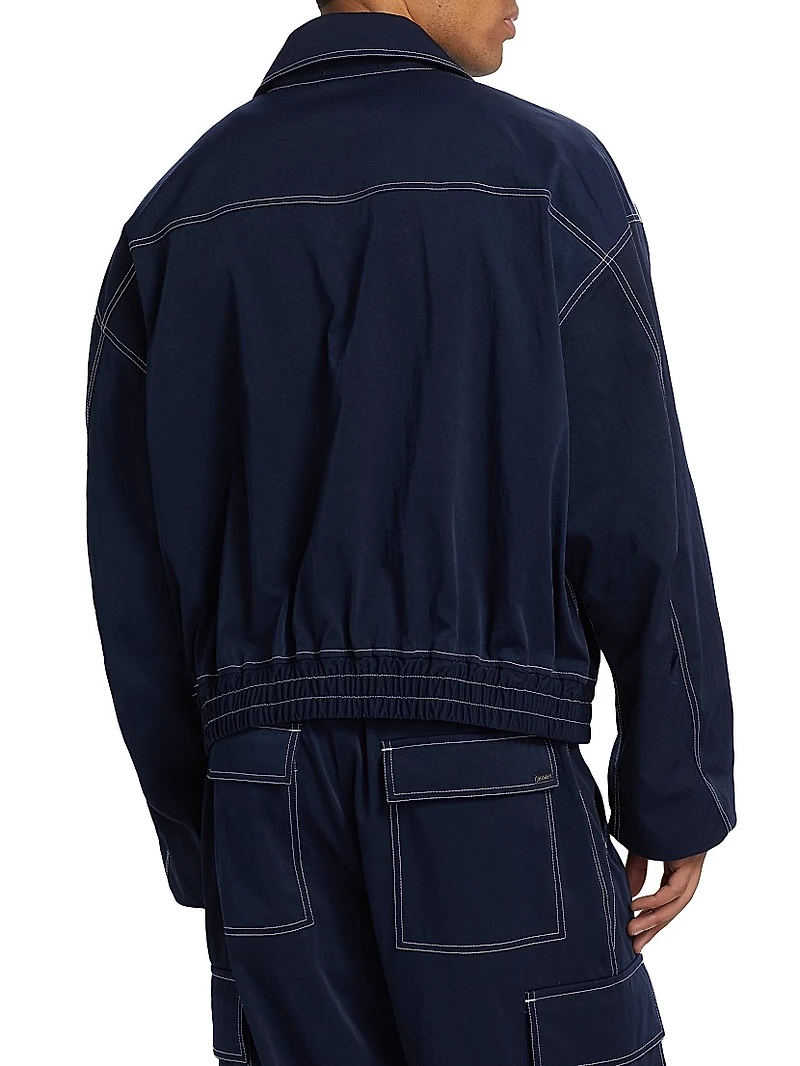 Tech Cotton Twill Bomber Jacket