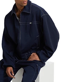 Tech Cotton Twill Bomber Jacket